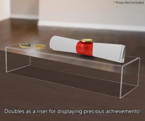 Miniatura 4 de Marketing Holders Paquete de 6 bandejas de acrílico para venta al por menor, un compartimento de 15 pulgadas de ancho x 4 pulgadas de profundidad