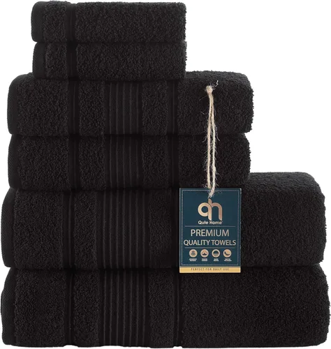 Miniatura 30 de Juego de 4 toallas de baño, 100% algodón turco prémium, toallas turcas de alta calidad para baño, de secado rápido, suaves y absorbentes, incluye 4