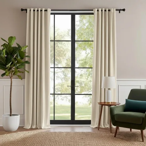 Miniatura 32 de RYB HOME Cortinas de terciopelo beige camello 84 pulgadas, cortinas gruesas de terciopelo para oscurecer la habitación para decoración de granja