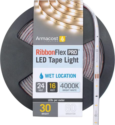 Miniatura 11 de Armacost Lighting RibbonFlex Pro Soft White (3000K), 30LEDs/M, 2.5M, 24V Luz de cinta para exteriores, 8.2 pies (144410)