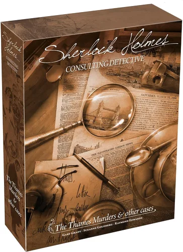 Asmodee Sherlock Holmes Consulting Detective - Juego de mesa The Thames Murders & Other Cases - Juego de misterio cautivador para niños y adultos, a