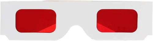 Miniatura 3 de Othmro 10 gafas duraderas estilo 3D 3D, gafas de visión 3D, gafas de juego de películas 3D, gafas 3D rojo-rojas, marco de cartón, lente de resina