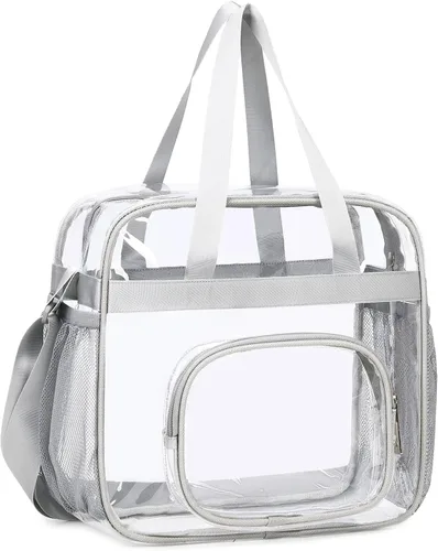 Miniatura 23 de Bolsas transparentes aprobadas para estadios, bolsa transparente + correa para el hombro, bolsa transparente grande