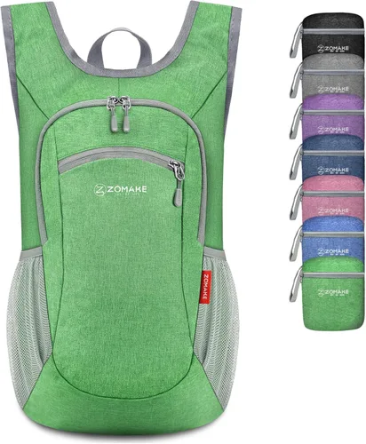 Miniatura 11 de ZOMAKE Mochila ultraligera plegable de 20L, mochilas plegables pequeñas resistentes al agua para senderismo, mochila de día colapsable para mujeres