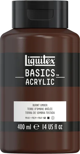 Miniatura 106 de Liquitex BASICS Pintura Acrílica, Botella de 400ml (13.5 oz), Blanco Titanio Titanio Blanco