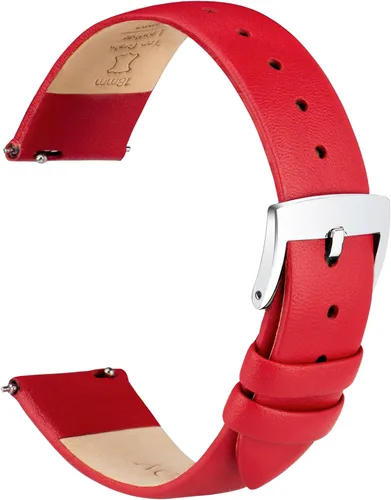 Correas de reloj de cuero de liberación rápida, elegante y ultra suave, correa de reloj de cuero de grano superior para mujeres y hombres, elección