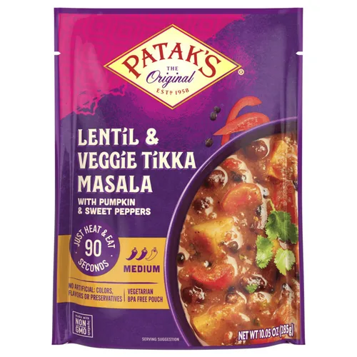 Miniatura 11 de Patak's Butter Chickpeas & Veggies – Comida vegetariana lista para comer – Curry indio suave con garbanzos, espinacas y verduras – Comida