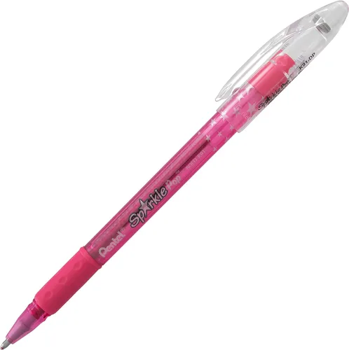 Miniatura 2 de Pentel Sparkle Pop Bolígrafo de Gel Metálico, (1.0mm) Línea Gruesa, Rosa, Caja de 12 Bolígrafos (K91-DP)