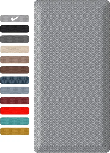 Miniatura 41 de Ophanie Tapetes de cocina para piso, alfombras de cocina, 20 x 32 pulgadas, antifatiga, tapete acolchado de pie, impermeable, cómodo tapete Gris