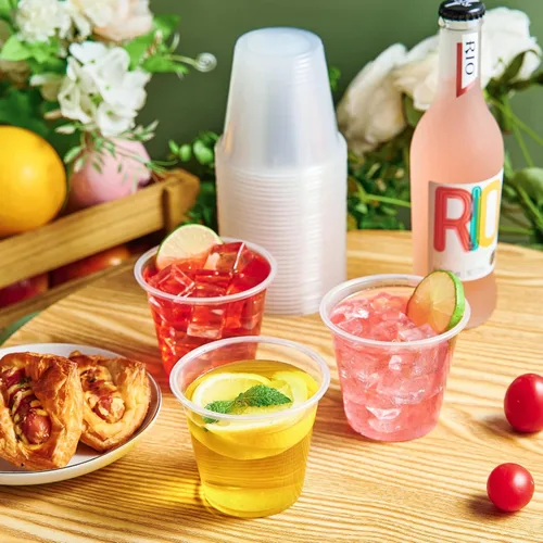 Miniatura 2 de Lilymicky Paquete de 300 vasos desechables de plástico transparente de 9 onzas, vasos de fiesta de 9 onzas para cócteles, fiestas, picnics y eventos