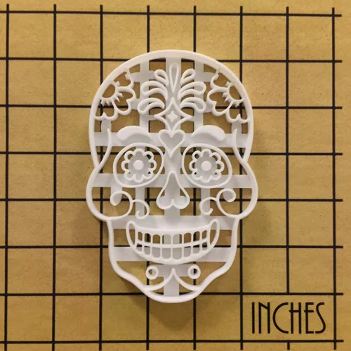 Miniatura 4 de Floral Skull Day of the Dead cortador de galletas, 1 pieza - Bakerlogy