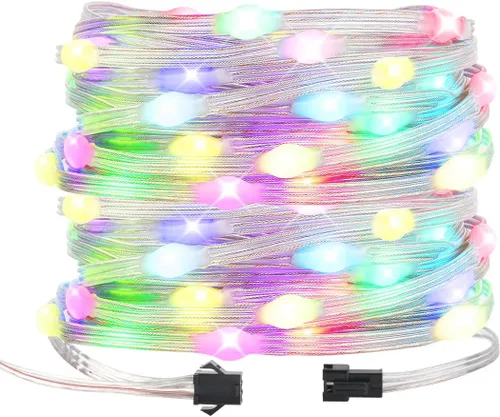 Miniatura 9 de BTF-LIGHTING WS2812B IC RGB Luz de Cadena de Hadas de Píxel de Guijarro Luz Inteligente de Cadena de Hadas de Color Perseguidor Direccionable