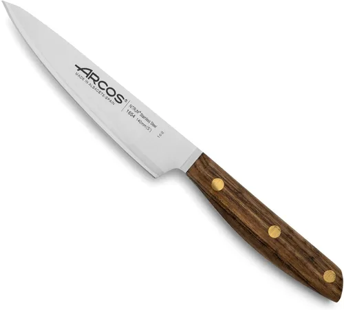 Miniatura 19 de ARCOS Cuchillo Tomate Acero Inoxidable 5 Pulgadas. Cuchillo de Cocina para Verduras. Mango Ovengkol Madera 100% Natural FSC y Hoja 5.118 in. Serie