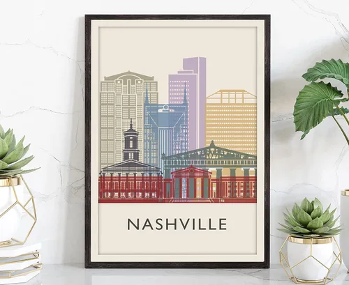 Miniatura 19 de Póster de horizonte de San Antonio, impresión de paisaje urbano y monumento, arte de pared para el hogar, decoración de pared de oficina, 12 x 18