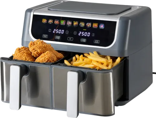 Miniatura 9 de HealSmart Horno freidora de aire digital 12 en 1 de 6.34 cuartos de galón, horno de convección multifunción de 1700 W con ventana de visión, cesta