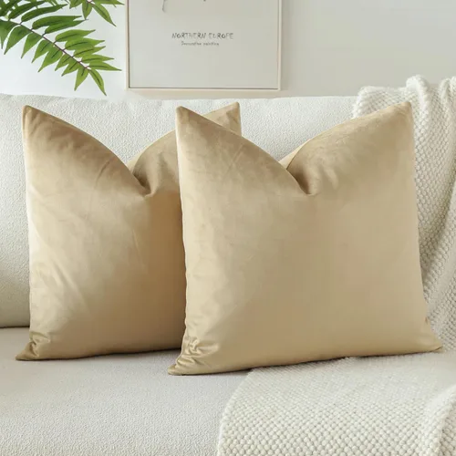 Miniatura 14 de OTOSTAR Fundas de almohada decorativas de terciopelo suave, funda de cojín cuadrada sólida, fundas de almohada para decoración del hogar, fundas