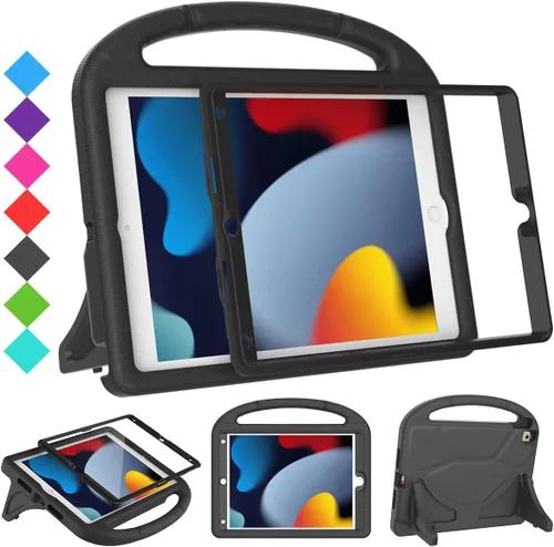 Miniatura 12 de SUPLIK Funda para niños para iPad de 9ª/8ª/7ª generación, 10.2 pulgadas 2021/2020/2019 con protector de pantalla, duradera a prueba de golpes