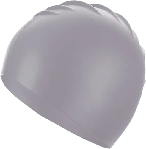 Miniatura 15 de Uttpll Gorro de natación de silicona impermeable, cómodo gorro de baño, gorro de natación para mujeres y hombres, gorra de baño impermeable Blanco