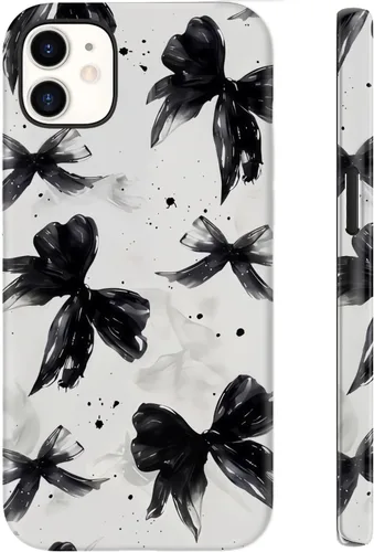 Miniatura 80 de Funda para iPhone 12 Mini, compatible con carga inalámbrica, protección de doble capa con elegante diseño de flores silvestres, silicona suave +