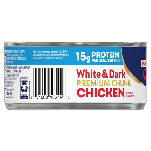 Miniatura 9 de SWANSON S Pechuga de pollo blanca y oscura premium enlatada en agua, pollo totalmente cocinado, lata de 9.75 OZ