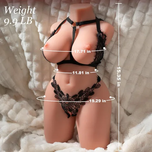 Miniatura 4 de Muñeca sexual realista masturbador masculino, muñecas sexuales femeninas AUSLOVE con vagina texturizada, anal apretado y pechos grandes suaves