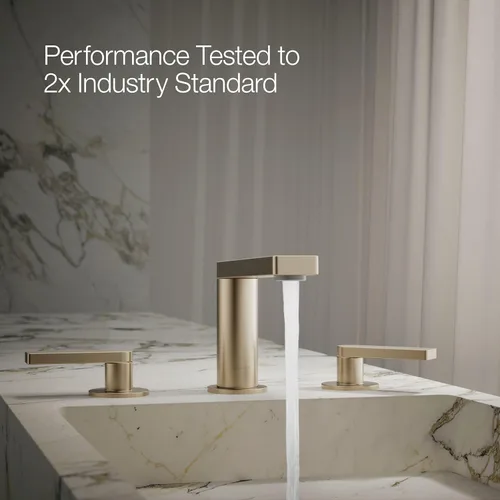 Miniatura 12 de Kohler 73060-4-BV Composed Grifo de lavabo de baño con manijas de palanca, 1.2 gpm, bronce cepillado vibrante Bronce pulido vibrante