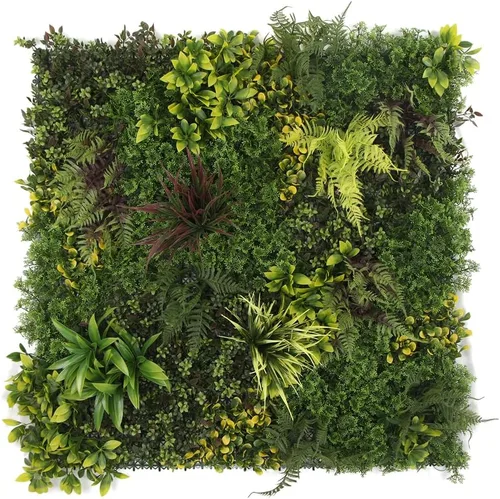 Miniatura 10 de ULAND Paneles de pared de plantas artificiales, 1 pieza de 40 x 40 pulgadas, decoración de fondo de pared de césped verde, hojas de hiedra