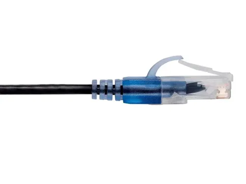 Miniatura 4 de Monoprice Cat6A - Cable de conexión Ethernet de 6 pulgadas, negro, UTP, 30 AWG, 10G, cable de cobre puro desnudo, sin enganche, RJ45, serie SlimRun