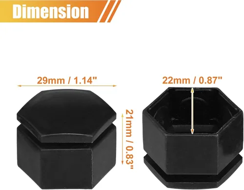 Miniatura 5 de uxcell 20 piezas de cubiertas para tuercas de rueda para Land Rover Range Rover Sport 2006-2013 para Buick Regal 2015-2017, cubiertas para tuercas