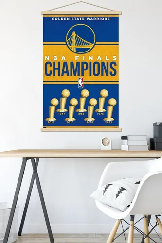 Miniatura 5 de Trends International NBA Golden State Warriors - Póster de pared de Champions 23, 22.37 x 34.00 pulgadas, paquete de impresión premium y colgador