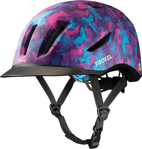 Troxel Terrain MIPS - Casco de equitación con enfriamiento, perfil bajo, diseño microajustable, equipo de equitación, talla grande (7-3/8-7-3/4),