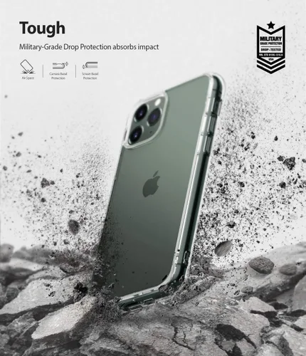 Miniatura 4 de Ringke Fusion - Funda compatible con iPhone 11 Pro, tecnología de alivio de impactos resistente, bisel elevado, transparente