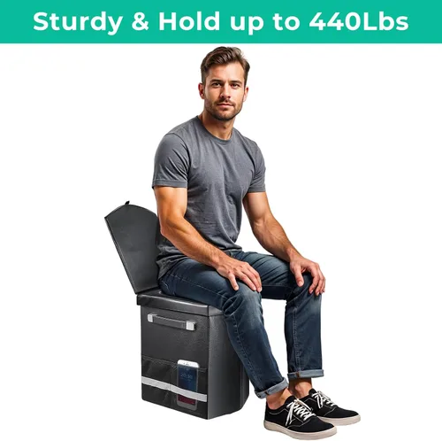 Miniatura 5 de 2025 Inodoro Portátil XL Mejorado para Adultos, Inodoro Alto de Camping con Tapa y Cómoda Bolsa de Transporte, Orinal Portátil para Acampar