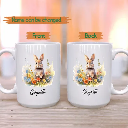 Miniatura 2 de Taza de café de bisonte personalizada de 11 onzas y 15 onzas, taza de té blanca de bisonte bebé, regalos para niñas, niños, niñas, niños, mejores