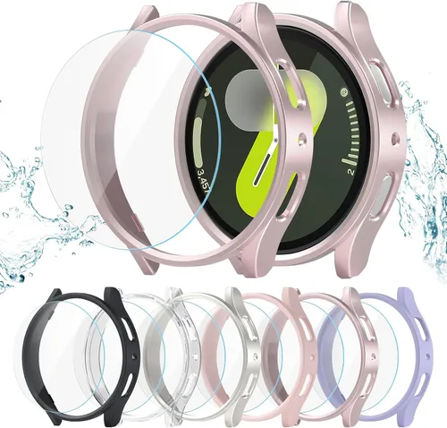 Miniatura 9 de Pack de 12 fundas para Samsung Galaxy Watch 6 de 40 mm, protector de pantalla con cubierta de policarbonato duro y película protectora de vidrio