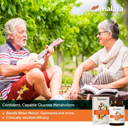 Miniatura 3 de Himalaya GlucoCare - Metabolismo de la glucosa a base de hierbas y apoyo pancreático con melón amargo, gimnasia, trifala y cúrcuma - Soporte natural