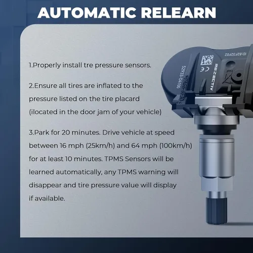 Miniatura 9 de RENECTIV Sensor TPMS, sensor de monitoreo de presión de neumáticos de 433 MHz apto para Kia Hyundai Replace#52933-D4100 52933-D9100 (4 piezas)