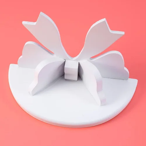 Miniatura 8 de DOITOOL Estante flotante de madera montado en la pared, estante de almacenamiento de semicírculo de mariposa de estilo nórdico para pared, estantes