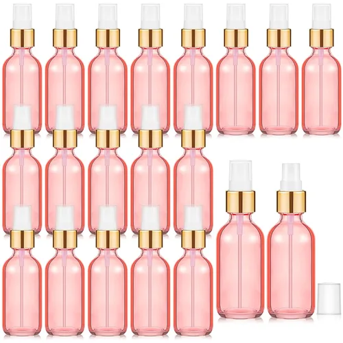 Miniatura 16 de Tessco for you 20 botellas de vidrio con atomizador de perfume vacías, rellenables, transparentes, decorativas, con bomba pulverizadora de niebla