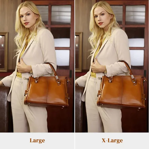 Miniatura 9 de Kattee Cartera bandolera estilo urbano de cuero para mujer