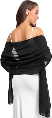 Miniatura 24 de Chales/mantones de gasa suave para vestidos, accesorios de mujer