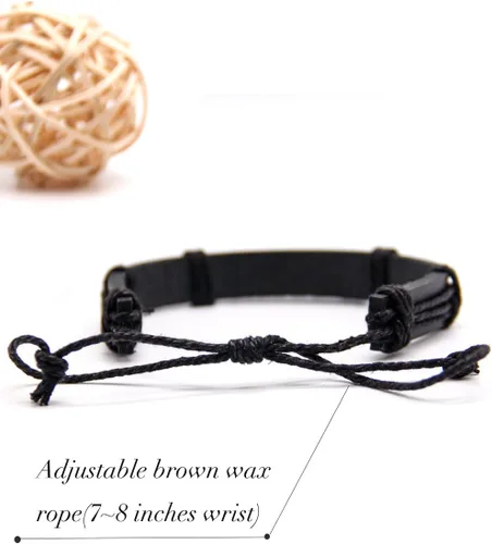 Miniatura 3 de LNKRE JEWELRY Pulsera cruzada de cuero de moda religiosa cristiana ajustable