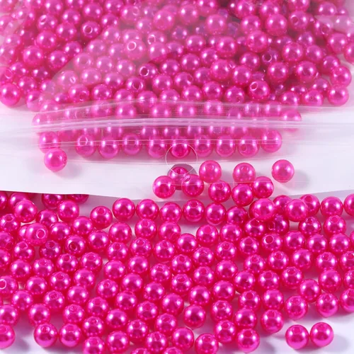 Miniatura 32 de 1970 piezas Cuentas de Perla para Hacer Joyas, 6 Tamaños con Agujero para Pulseras, Collares, Aretes, Kit de Manualidades DIY, Regalos para Mujeres