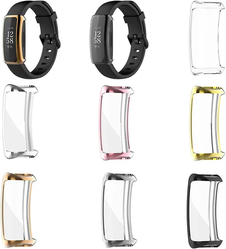 Miniatura 6 de AISPORTS Paquete de 2 fundas de reloj compatibles con Fitbit Inspire 3/2, ultrafinas y suaves de silicona TPU antigolpes, resistente a los arañazos