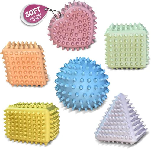 Miniatura 7 de Pelotas sensoriales para bebés, bolas de goma suave para niños de 1 a 3 años, juguetes de baño sensoriales Montessori de 6 a 12 meses, pelota
