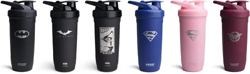 Miniatura 8 de Smartshake DC COMICS Reforce - Botella mezcladora de proteínas de acero inoxidable 900 ml 30 onzas - Tapa a prueba de fugas con rosca - Sin BPA