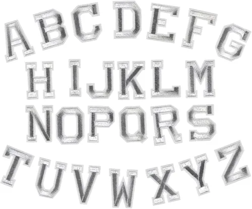 Miniatura 18 de Locomo - Parche para planchar con letras individuales del alfabeto, parche bordado de la A a la Z, insignia de nombre, adorno de apliques para Rojo