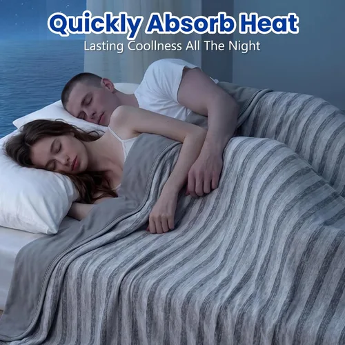 Miniatura 2 de GOHERO Manta refrescante de verano de 50 x 70 pulgadas para personas que duermen con calor Arc-Chill Q-Max >0.45 fibra fresca, mantiene fresca