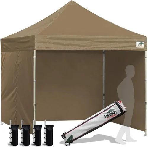 Miniatura 22 de Eurmax Tienda de campaña desplegable de 8 x 8 de Estados Unidos, con bolsa rodante patentada sin puntas, 4 paredes extraíbles con cremallera, toldo