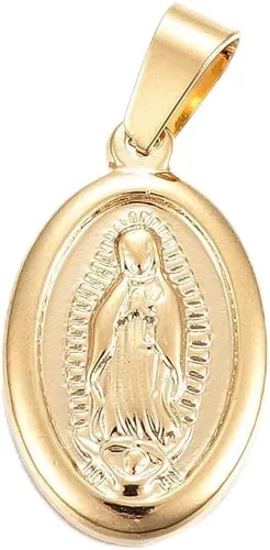 Miniatura 5 de Beadthoven - 10 colgantes de trébol de acero inoxidable con textura de trébol de cuatro hojas de la suerte, cuentas colgantes de metal con cierre